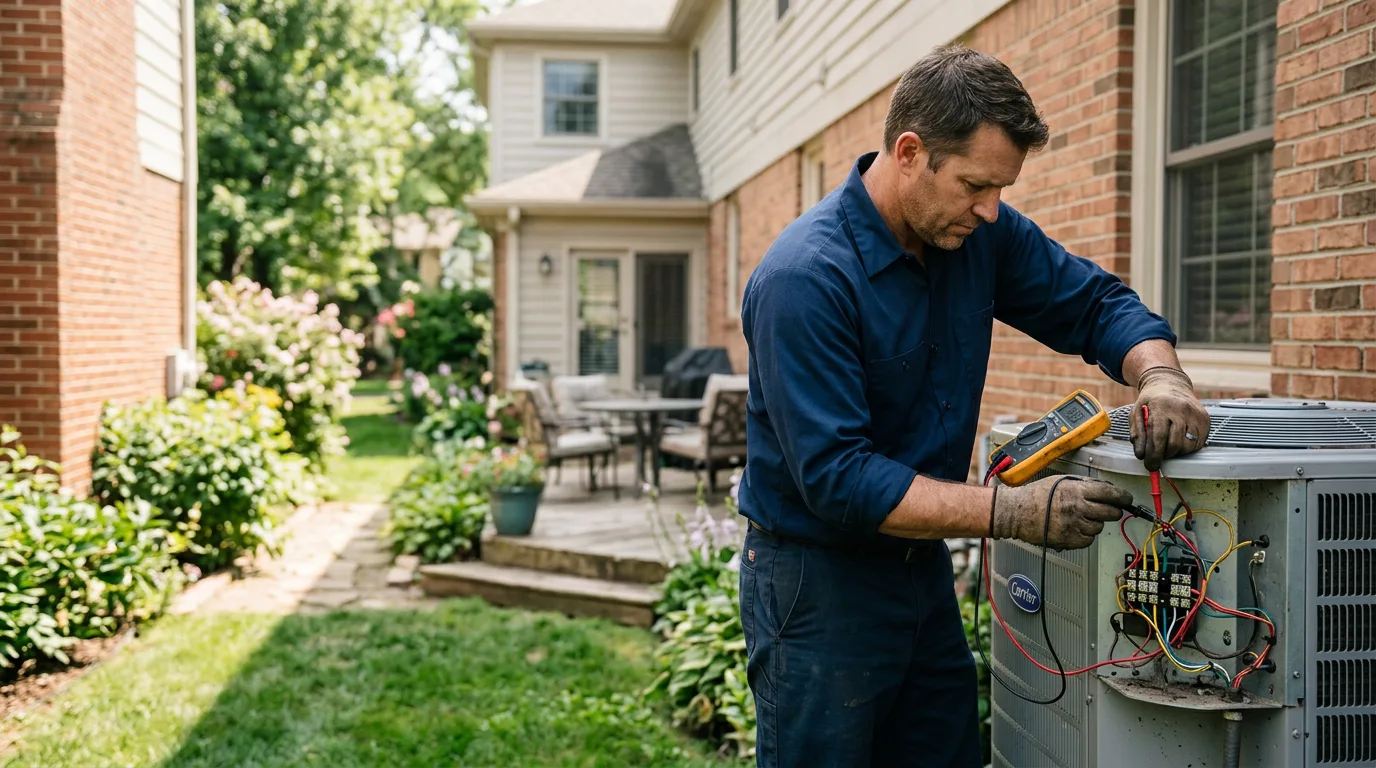 HVAC technician working near New Cambria, KS